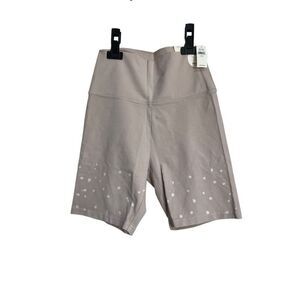Aerie Shorts Womens Size Medium Beige Offline OG Bike with White Dots NWT